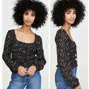 NWT Free People Lolita Floral Print Top Medium